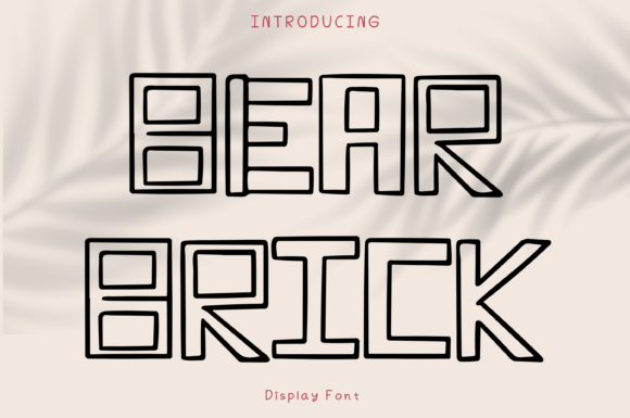 Bear Brick: A Whimsical Display Font for Playful Design