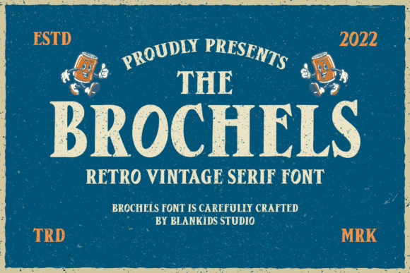 Brochels: A Playful Vintage Serif for Modern Design