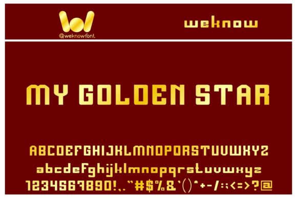 My Golden Star: A Quirky Font for Creative Expression