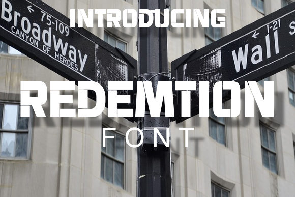 Redemtion: A Modern Stencil Typeface for Creative Projects