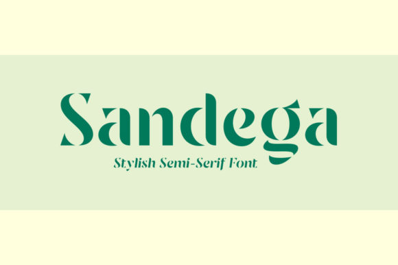 Sandega: A Modern Display Font for Creative Professionals