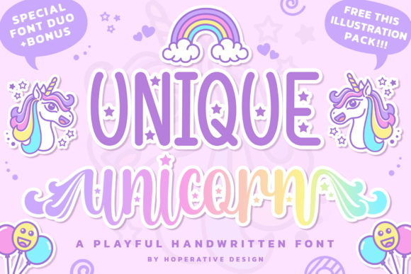 Unique Unicorn: A Playful Font for Creative Projects